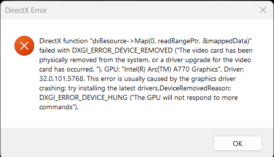 アテナ 微エラーカード☆ Intel Arc A770 DirectX Error - EA Madden NFL 25 - Intel